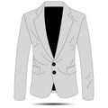 Gray Sport Blazer Vector Template