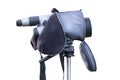 Gray spotting scope or monocular isolated. Royalty Free Stock Photo