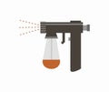 Gray spray tan machine. Flat vector illustration