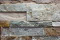 Gray squared stone bricks wall. Close up photography. Royalty Free Stock Photo