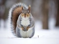 Gray squirrel (Sciurus sp) Made With Generative AI illustration