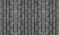 Gray stone foundation design monochrome vertical row symmetrical rectangular cobblestone endless background Royalty Free Stock Photo