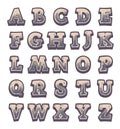 Gray stone game alphabet