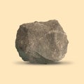 Gray stone isolated Royalty Free Stock Photo