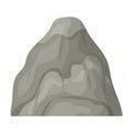 Gray stone mountain. A mountain in which mined minerals.Different mountains single icon in cartoon style vector symbol