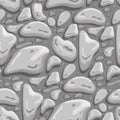 Gray stone seamless background. Vector illustration. Design element Royalty Free Stock Photo