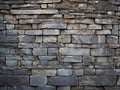 A Gray Stone Wall with Irregular Brickwork Royalty Free Stock Photo