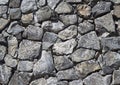 Gray stones wall and rocks texture background Royalty Free Stock Photo