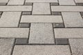 Gray street pattern outdoor tile urban perspective surface background pattern of symmetry geometric shapes copy space for your