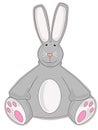 Gray Stuffed Animal Bunny