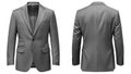Gray suit jacket isolated on white background Royalty Free Stock Photo