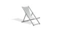 Gray Summer Deck Chair on a White Studio Background. Minimal concept. P