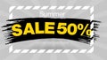 Gray Summer Sale banner template design. layout design. End of season special offer banner. Vector illustration. Royalty Free Stock Photo