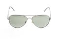 Gray sunglasses isolated on white. Royalty Free Stock Photo