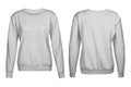 Gray sweater, mockup, white background