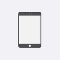 Gray Tablet icon with isolated blank screen. Modern simple flat Royalty Free Stock Photo