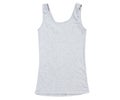Gray tank top, close up of a blank t shirt on white background, sleeveless T-shirt top view, grey cotton sleeveless shirt isolated Royalty Free Stock Photo