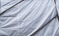 Gray tarp covering a building Royalty Free Stock Photo