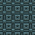 Gray teal turquoise glow metal, stained glass, marble mosaic tile, polished gem stone geometric ornaments 3D seamless texture