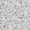 Gray terrazzo seamless texture. Floor tile, polished stone pattern. Marble surface.
