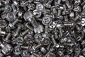 Gray texture background of computer screws