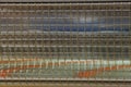 Gray texture of metal grill and glass on the heater Royalty Free Stock Photo