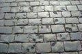 Gray texture of rough stone on the road Royalty Free Stock Photo