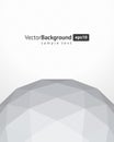 Gray textured polygonal geometry sphere mesh global connection form realistic background vector