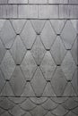 Gray tile roof floor background. Closeup roofing texture pattern. Materials to build a house for sun and rain protection