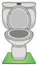 Gray toilet on a white background Royalty Free Stock Photo