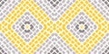 Gray Tribal Handmade Vector Seamless Pattern.