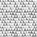 Gray Tribal Triangles Watercolor Seamless Pattern. Raster ornament