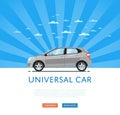 Gray universal citycar