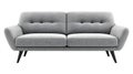 Modern Gray Sofa with Tufted Back, Upholstered Fabric Couch for Living Room Royalty Free Stock Photo