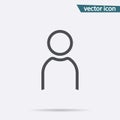 Gray User icon isolated on background. Modern flat pictogram, business, marketing, internet concept Royalty Free Stock Photo
