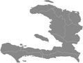 Gray map of Haiti
