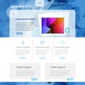 Gray vector Website Template 960 Grid. Royalty Free Stock Photo