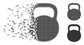 Damaged Pixel Halftone Weight Iron Icon Royalty Free Stock Photo