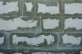 Gray wall of foam blocks on glutinous solution Royalty Free Stock Photo