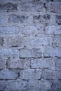 A gray wall of large blocks. Grey cinder block. The wall of an industrial building Royalty Free Stock Photo