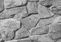 Gray wall from large stones background texture, grey stone slate wall concrete grout, rock Royalty Free Stock Photo