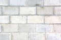 Gray wall made of large bricks. The texture of the brickwork. Empty background. Royalty Free Stock Photo