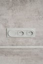 European electrical socket with light switch Royalty Free Stock Photo