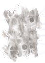 Gray watercolor paint stains on white papper