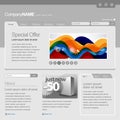 Gray Website Template Royalty Free Stock Photo