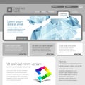 Gray Website Template 960 Grid. Royalty Free Stock Photo