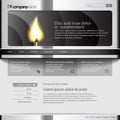 Gray Website Template 960 Grid. Royalty Free Stock Photo