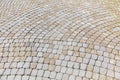 A gray and white brick patterned walkway Royalty Free Stock Photo