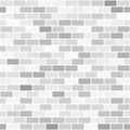 Gray and white brick wall pattern. Seamless vector background Royalty Free Stock Photo