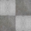 Gray white bright seamless grunge worn vintage retro geometric square mosaic motif cement tiles texture background